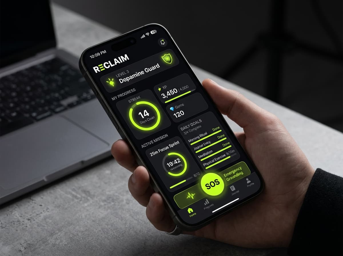 Reclaim Mobile Application UI Mockup